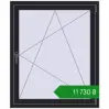 Ціноутворення Вікна 1000x1200 мм REHAU Brillant-Design BLACK_ULTI-MATT з двох сторін. Ціна: ₴11,729.83