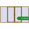 Ціноутворення Вікна 3700x2100 мм REHAU Euro 70 LIGHT_OAK з двох сторін. Ціна: ₴53,429.65