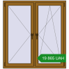 Ціноутворення Вікна 1300x1400 мм REHAU SYNEGO MD LIGHT_OAK з двох сторін. Ціна: ₴19,865.02