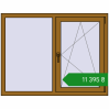Ціноутворення Вікна 1300x1000 мм REHAU Brillant-Design LIGHT_OAK з двох сторін. Ціна: ₴11,394.68