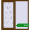 Ціноутворення Вікна 1300x1400 мм REHAU Euro 60 WALNUT з двох сторін. Ціна: $229.64