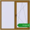 Ціноутворення Вікна 1445x1445 мм REHAU SYNEGO MD LIGHT_OAK з двох сторін. Ціна: ₴19,823.54