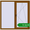 Ціноутворення Вікна 1460x1430 мм REHAU Euro 60 GOLDEN OAK з двох сторін. Ціна: ₴15,364.14