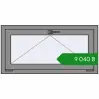 Ціноутворення Вікна 1000x500 мм Altest Pony 375 RAL 9007 Grey aluminium з двох сторін. Ціна: ₴9,040.20