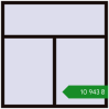 Ціноутворення Вікна 1600x1600 мм REHAU Euro 60 BLACK_BROWN з двох сторін. Ціна: ₴10,942.77