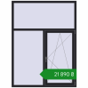 Ціноутворення Вікна 1500x2000 мм REHAU Euro 70 BLACK_ULTI-MATT з двох сторін. Ціна: ₴21,890.04