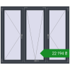 Ціноутворення Вікна 1800x1500 мм REHAU Euro 60 ANTHRACITE_GREY_STRUKTURAL з двох сторін. Ціна: ₴22,194.01