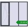 Ціноутворення Вікна 2100x1900 мм REHAU Brillant-Design ANTHRACITE_GREY_STRUKTURAL з двох сторін. Ціна: ₴29,420.26