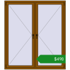 Ціноутворення Вікна 1600x1800 мм REHAU Euro 70 GOLDEN OAK з двох сторін. Ціна: $497.82
