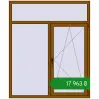 Ціноутворення Вікна 1500x1800 мм REHAU Euro 60 GOLDEN OAK з двох сторін. Ціна: ₴17,963.03