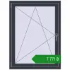 Ціноутворення Вікна 900x1200 мм REHAU Euro 60 ANTHRACITE_GREY_STRUKTURAL з двох сторін. Ціна: ₴7,771.20