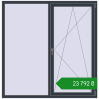 Ціноутворення Вікна 1675x1705 мм REHAU SYNEGO MD ANTHRACITE_GREY_STRUKTURAL з двох сторін. Ціна: ₴23,791.72