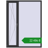 Ціноутворення Вікна 1500x2000 мм REHAU Euro 70 ANTHRACITE_GREY_GLATT з двох сторін. Ціна: ₴22,485.60