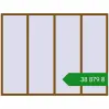 Ціноутворення Вікна 3000x2300 мм REHAU Euro 70 GOLDEN OAK з двох сторін. Ціна: ₴38,878.55