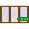 Ціноутворення Вікна 2100x1300 мм REHAU Euro 70 GOLDEN OAK з двох сторін. Ціна: ₴23,597.82