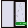 Ціноутворення Вікна 1300x1400 мм REHAU Euro 60 BLACK_BROWN з двох сторін. Ціна: ₴10,750.39