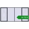 Ціноутворення Вікна 4000x2000 мм REHAU Brillant-Design ANTHRACITE_GREY_STRUKTURAL з двох сторін. Ціна: ₴64,755.37