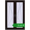 Ціноутворення Вікна 1000x1500 мм REHAU Euro 70 BLACK_BROWN з двох сторін. Ціна: ₴15,610.18