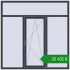 Ціноутворення Вікна 1800x1800 мм REHAU Euro 70 ANTHRACITE_GREY_STRUKTURAL з двох сторін. Ціна: ₴25,435.21