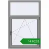 Ціноутворення Вікна 1000x1500 мм Altest Pony 375 RAL 9007 Grey aluminium з двох сторін. Ціна: ₴14,901.57
