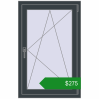 Ціноутворення Вікна 715x1110 мм Altest Pony 375 RAL 7016 Anthracite grey з двох сторін. Ціна: $274.89