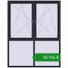 Ціноутворення Вікна 1750x2200 мм REHAU Brillant-Design BLACK_ULTI-MATT з двох сторін. Ціна: ₴30,926.25