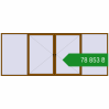 Ціноутворення Вікна 5000x2000 мм REHAU Brillant-Design GOLDEN OAK з двох сторін. Ціна: ₴78,852.67