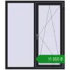 Ціноутворення Вікна 1300x1500 мм REHAU Euro 60 BLACK_ULTI-MATT з двох сторін. Ціна: ₴11,354.61
