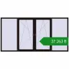Ціноутворення Вікна 3200x1600 мм REHAU Euro 70 BLACK_BROWN з двох сторін. Ціна: ₴37,263.06