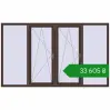 Ціноутворення Вікна 2450x1450 мм Altest Pony 375 RAL 8017 Chocolate brown з двох сторін. Ціна: ₴33,604.75