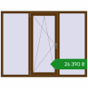 Ціноутворення Вікна 1830x1400 мм REHAU SYNEGO MD WALNUT з двох сторін. Ціна: ₴26,390.35