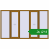 Ціноутворення Вікна 2500x1500 мм REHAU Euro 70 LIGHT_OAK з двох сторін. Ціна: ₴26,128.67
