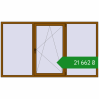Ціноутворення Вікна 2460x1400 мм REHAU Euro 70 GOLDEN OAK з двох сторін. Ціна: ₴21,662.07