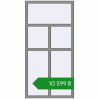 Ціноутворення Tilt-and-Turn 1000x2000 mm Altest Pony 375 RAL 9007 Grey aluminium two-sided. Ціна: ₴10,599.22