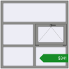 Ціноутворення Вікна 1500x1500 мм Altest Pony 375 RAL 9007 Grey aluminium з двох сторін. Ціна: $340.56