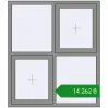 Ціноутворення Вікна 1300x1500 мм Altest Pony 375 RAL 9007 Grey aluminium з двох сторін. Ціна: ₴14,261.96