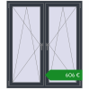 Ціноутворення Вікна 1300x1500 мм REHAU Brillant-Design ANTHRACITE_GREY_STRUKTURAL з двох сторін. Ціна: €606.11