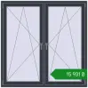 Ціноутворення Вікна 1500x1500 мм REHAU Euro 60 ANTHRACITE_GREY_STRUKTURAL з двох сторін. Ціна: ₴15,930.78