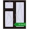 Ціноутворення Вікна 1200x1500 мм REHAU Euro 60 BLACK_BROWN з двох сторін. Ціна: ₴18,063.95