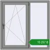 Ціноутворення Вікна 1200x1200 мм Altest Pony 375 RAL 9007 Grey aluminium з двох сторін. Ціна: ₴15,256.64