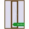 Ціноутворення Вікна 1550x2200 мм REHAU Euro 70 WALNUT з двох сторін. Ціна: ₴24,678.44