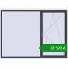 Ціноутворення Вікна 2500x1800 мм REHAU Euro 70 ANTHRACITE_GREY_STRUKTURAL з двох сторін. Ціна: ₴28,327.70
