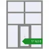 Ціноутворення Вікна 1500x2000 мм Altest Pony 375 RAL 9007 Grey aluminium з двох сторін. Ціна: ₴17,163.26