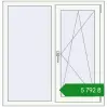Ціноутворення Tilt-and-Turn 1080x1120 mm REHAU Euro 60 RAL 9016 Traffic white two-sided. Ціна: ₴5,791.92