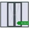 Ціноутворення Вікна 2000x1800 мм Altest Pony 375 RAL 7026 Granite grey з двох сторін. Ціна: ₴35,055.15