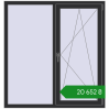 Ціноутворення Вікна 1350x1430 мм REHAU SYNEGO MD ANTHRACITE_GREY_GLATT з двох сторін. Ціна: ₴20,652.24