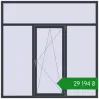 Ціноутворення Вікна 2050x2050 мм REHAU Euro 70 ANTHRACITE_GREY_STRUKTURAL з двох сторін. Ціна: ₴29,193.78