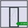Ціноутворення Вікна 2050x2050 мм REHAU Euro 70 ANTHRACITE_GREY_STRUKTURAL з двох сторін. Ціна: ₴27,247.53
