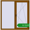 Ціноутворення Вікна 1410x1440 мм REHAU Euro 70 GOLDEN OAK з двох сторін. Ціна: ₴15,722.47