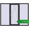 Ціноутворення Вікна 1760x1400 мм REHAU Euro 70 ANTHRACITE_GREY_GLATT з двох сторін. Ціна: ₴17,447.08